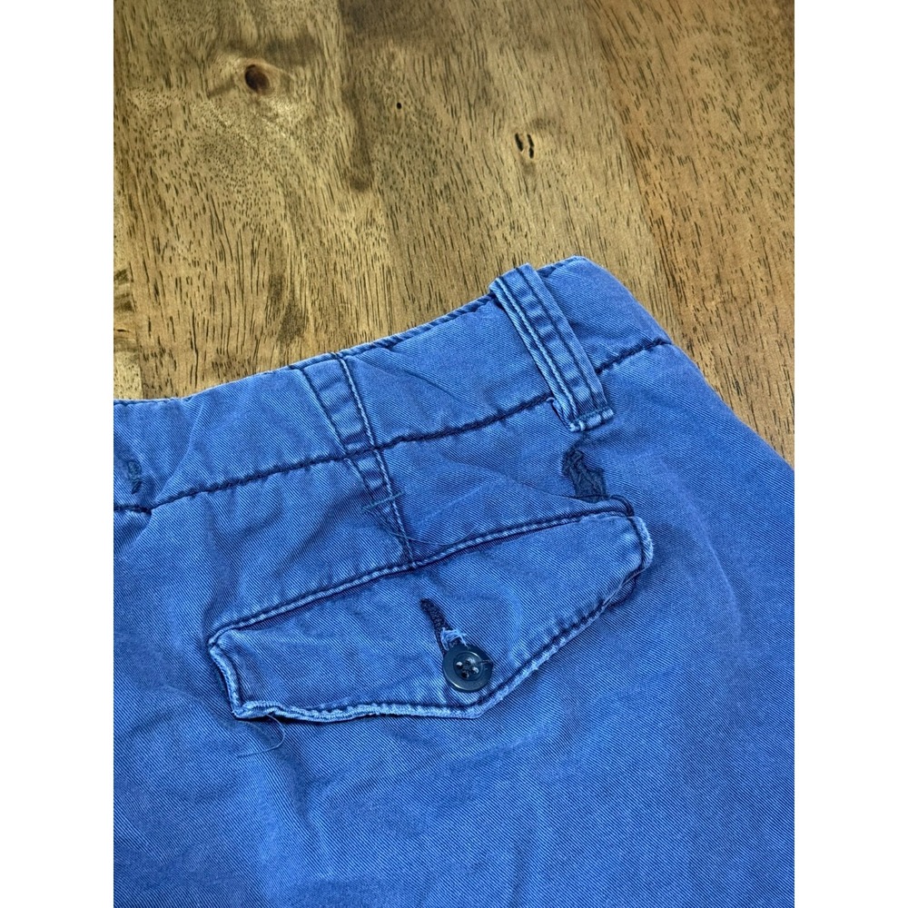 EUC Mens Polo Ralph Lauren blue chino flat front shorts cotton drawstring SZ 33 - Picture 12 of 12